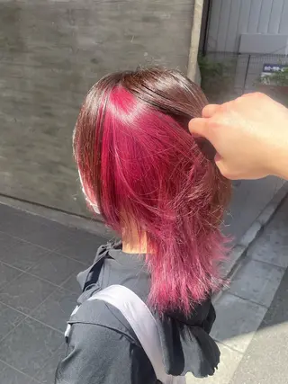 ミディアム カラー 💎HYUGO❄️ ハイトーン/インナーのヘアスタイル