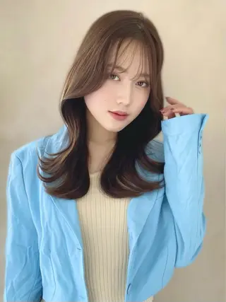セミロング 似合わせレイヤー モテカラー🤍三科のヘアスタイル