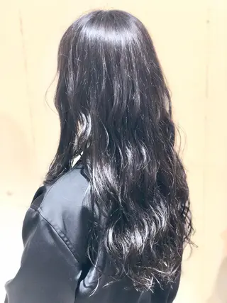 ロング カラー パーマ ヘアアレンジ 【ツヤ髪美容師】 ツダケイスケのヘアスタイル