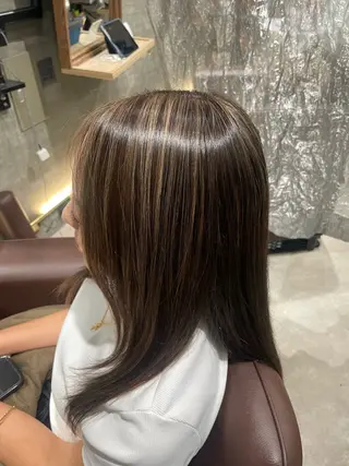 セミロング カラー 雅 Arglarteのヘアスタイル
