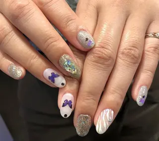 ネイル パラあり！フィルイン 美フォルムのネイルデザイン
