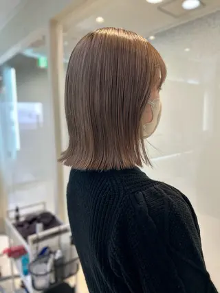 ミディアム カラー 似合わせカラー/艶 髪質改善/ヨシザキのヘアスタイル