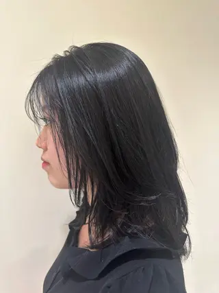 セミロング 松下仁美 /ボブ顔周りレイヤーのヘアスタイル