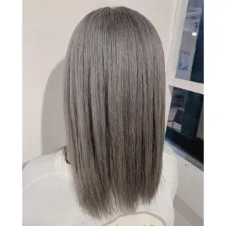 セミロング カラー 🦋エクステ/透明感 カラー🦋宮川莉央のヘアスタイル