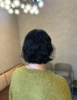 パーマ メンズ ボブ/レイヤー/暖色 カラー/モモカ🎀のヘアスタイル