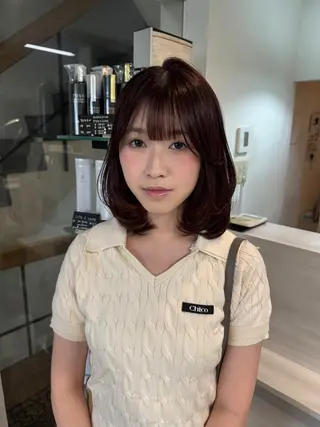 ミディアム Rena/韓国 /ワンホンヘアのヘアスタイル