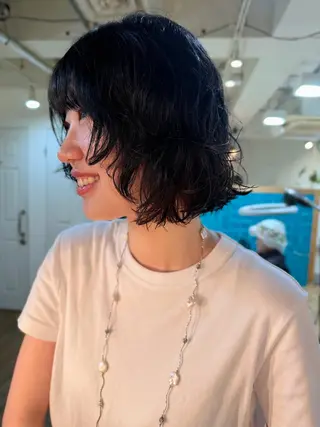 ミディアム パーマ YUKI 新宿カット パーマ/カラーのヘアスタイル