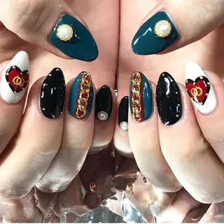 ネイル 渋谷／チップ長さ出し 👑アプレgel-xのネイルデザイン