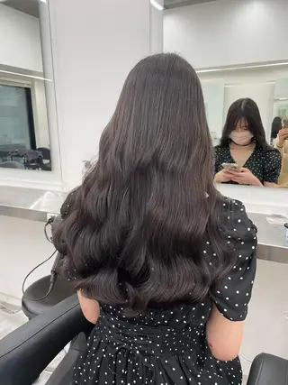 ロング カラー ヘアアレンジ 縮毛矯正/髪質改善/ ブリーチ毛/木元渓太のヘアスタイル
