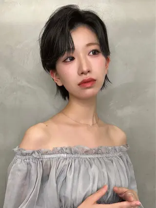 ショート カラー パーマ ヘアアレンジ 大宮/レイヤー/透明 感カラー/NAOのヘアスタイル