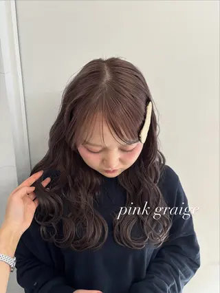 ロング カラー 【ヤマザキアヤメ】 艶カラー/縮毛矯正のヘアスタイル