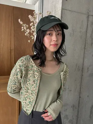 ミディアム パーマ 佐藤 将斗のヘアスタイル