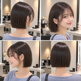 ショート 縮毛矯正×髪質改善 玉山直哉×天王町のヘアスタイル