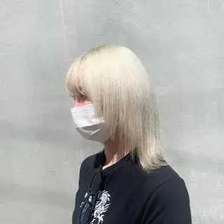 ミディアム 赤みゼロ/透明感 カラー🌿KANTAのヘアスタイル