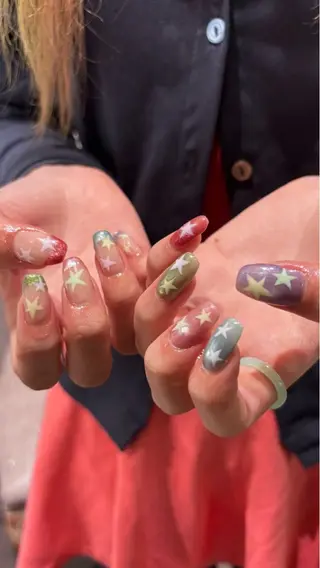 ネイル 透明感カラー🫧🎀 まりなのマツエク・マツパデザイン