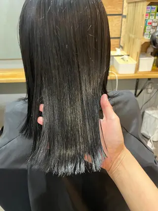 ミディアム カラー パーマ ヘアアレンジ メンズ キッズ ネイル マツエク・マツパ アイブロウ 久木原 ゆりのヘアスタイル