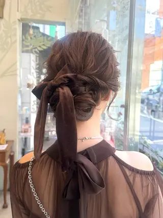 ミディアム ヘアアレンジ ヘアアレンジ 表参道 💠Ayano💠のヘアスタイル
