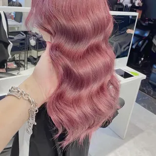 ロング カラー ヘアアレンジ メンズ キッズ ブリーチの髪様 MASATOのヘアスタイル