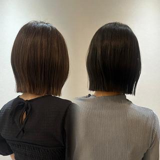 ミディアム 柔らかい縮毛矯正/ ボブ/北林のヘアスタイル