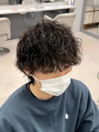 ショート 京都河原町 メンズパーマ助川龍哉のヘアスタイル