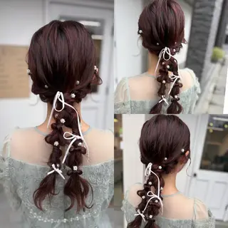ロング ヘアアレンジ 美髪× ヘアセット✨Araiのヘアスタイル