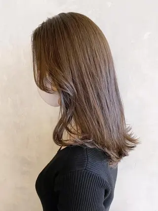 セミロング カラー ヘアアレンジ パーマ ITbyALBUM 中野店のヘアスタイル