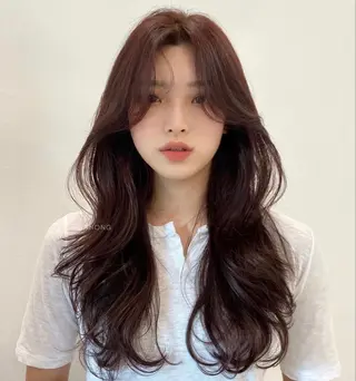 ロング レイヤーカット×髪質 改善🇰🇷シオリのヘアスタイル
