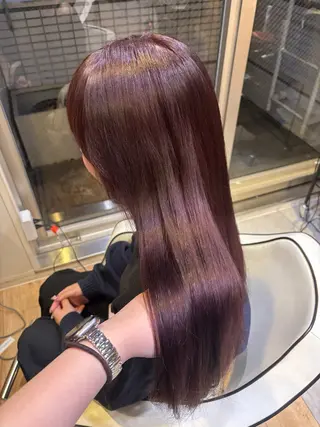 ロング カラー ヘアアレンジ 【韓国ヘア/透明感 カラー】makotoのヘアスタイル
