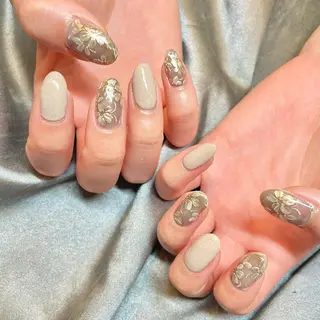 セミロング カラー パーマ ヘアアレンジ メンズ キッズ ネイル マツエク・マツパ アイブロウ el. by Aoのネイルデザイン
