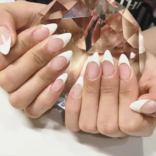 ネイル 渋谷／チップ長さ出し 👑アプレgel-xのネイルデザイン