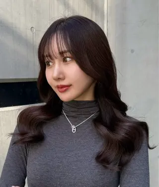 ロング カラー パーマ ヘアアレンジ 髪質改善 レイヤー Naoyaのヘアスタイル