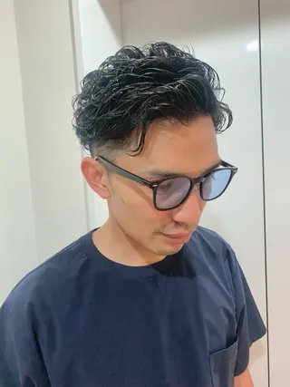 パーマ メンズ chicメンズ限定 カットモデル無料‼️のヘアスタイル