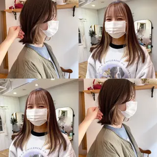 暖色カラー/レイヤー 唯菜 ユイナのヘアスタイル