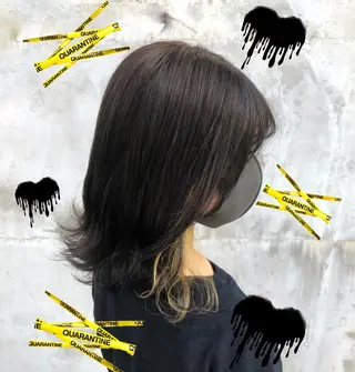 セミロング カラー パーマ ヘアアレンジ メンズ キッズ 上品＆韓国風 🥀海心🥀のヘアスタイル