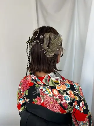 ヘアアレンジ 🎀モモ🎀 上品 白髪ぼかしハイライトのヘアスタイル
