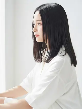 ミディアム 髪質改善/艶感カラー 田中 陵のヘアスタイル