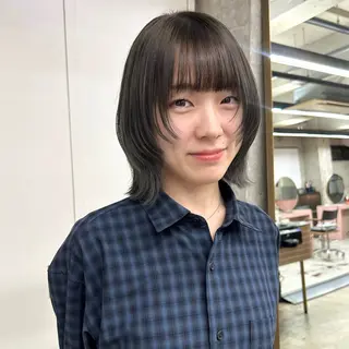 ミディアム カラー 伊藤ほのか/柔らかパ ーマ/ダブルカラーのヘアスタイル