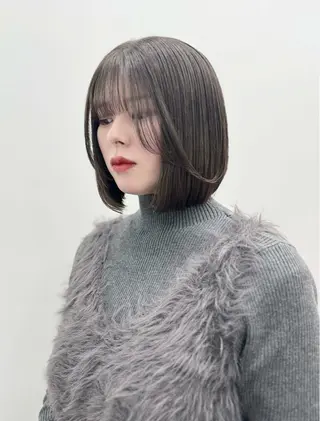 ショート カラー ヘアアレンジ 縮毛矯正🤍 ボブ/ HIKARIのヘアスタイル
