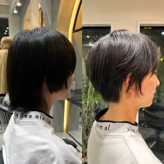 ショート 縮毛矯正/レイヤー taiga🧡のヘアスタイル
