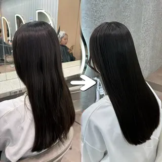 ロング ヘアアレンジ 大宮縮毛矯正🩵 レイヤー 佐藤和のヘアスタイル