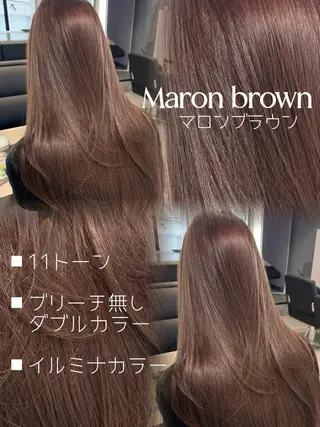 ロング カラー Airi 韓国y2k ハイレイヤーのヘアスタイル