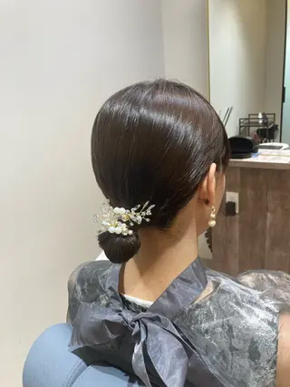 ヘアアレンジ ピンクカラー🎀 米津 美佑のヘアスタイル