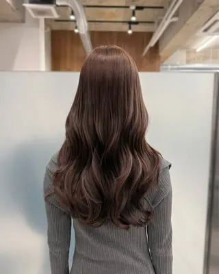 ミディアム カラー 縮毛矯正/トレンド カラー🎀✨MIHOのヘアスタイル