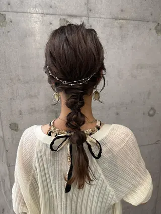 ロング ヘアアレンジ はやしほのか| マンツーマン美容師のヘアスタイル