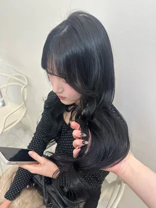 ロング カラー ヘアアレンジ 大人っぽ中韓レディ ヘア🤍MAOのヘアスタイル