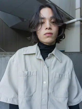 パーマ メンズ レイヤー/デザイン GINJIのヘアスタイル
