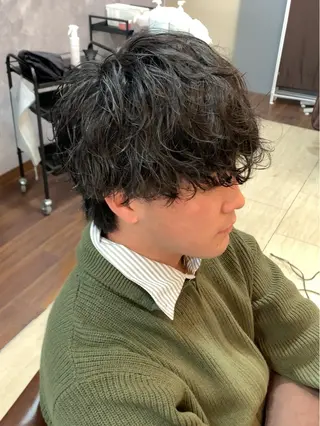 パーマ メンズ 佐藤大翔🌐縮毛矯正 🌐メンズパーマのヘアスタイル