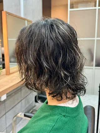 ミディアム パーマ メンズ 髪質改善×METEO 店長 貞松直也のヘアスタイル