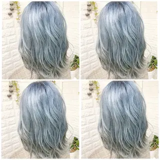 セミロング カラー ハイトーン/ブリーチ 山崎 悠次のヘアスタイル
