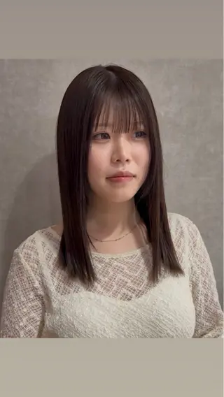セミロング カラー 💎寒色特化💎 透明感カラーみきのヘアスタイル